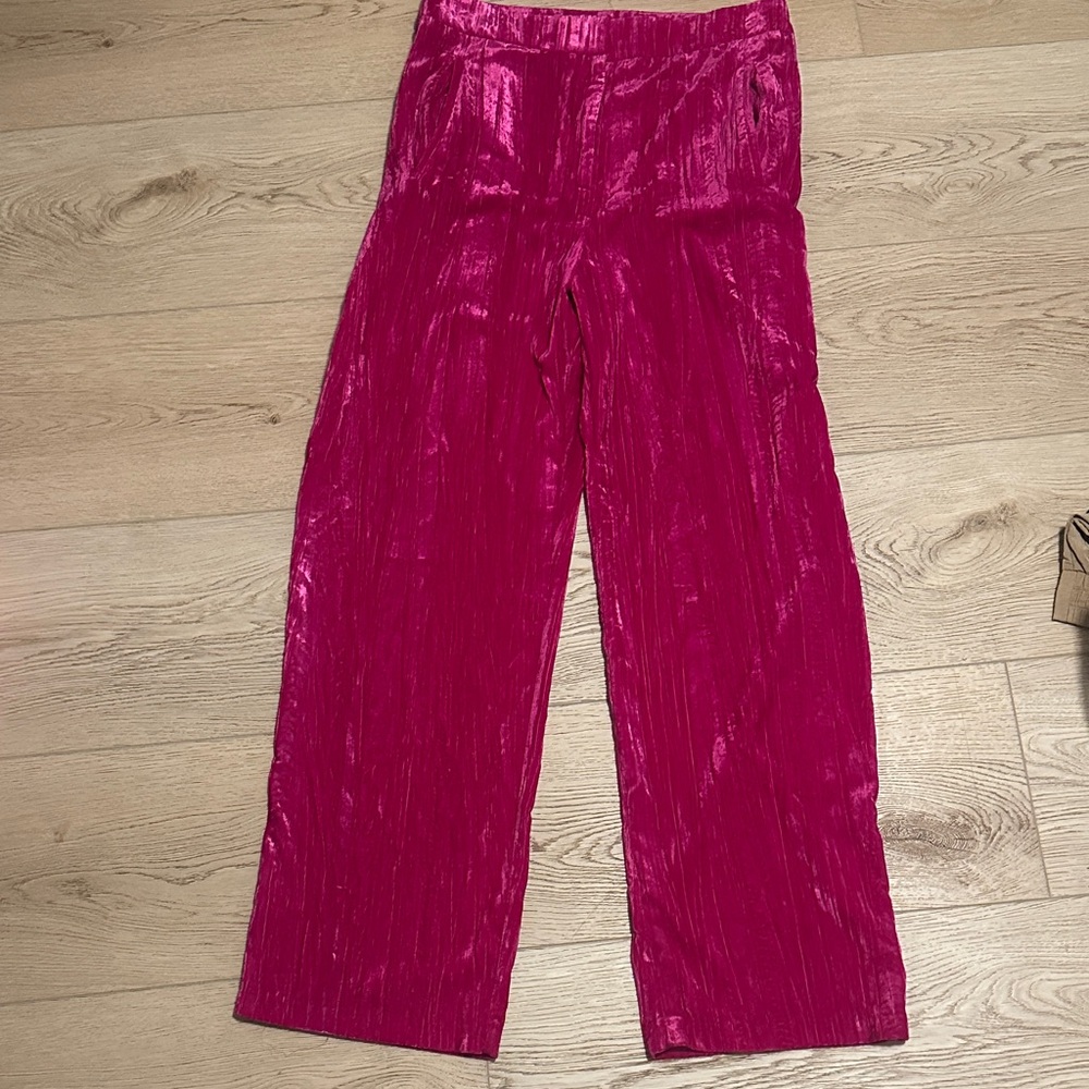 Top Shop Pink Velvet Pants